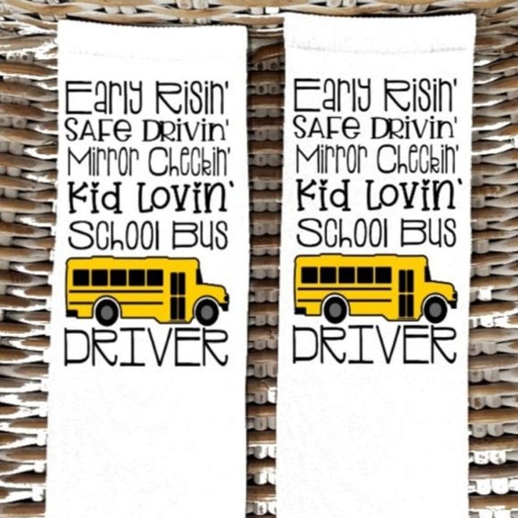 Adult Dress Ankle Socks School Bus Driver - Picture 1 of 4